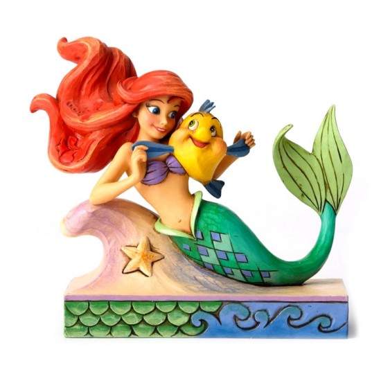 La Sirenetta Ariel con Flounder 16 cm Disney Traditions 4054274