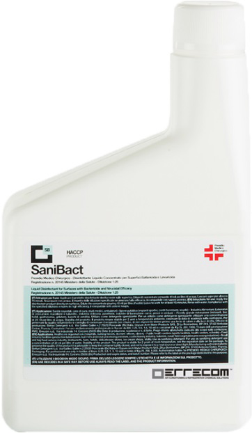 SANIBACT, Disinfettante concentrato per superfici Battericida e Levuricida a Base di Cloro