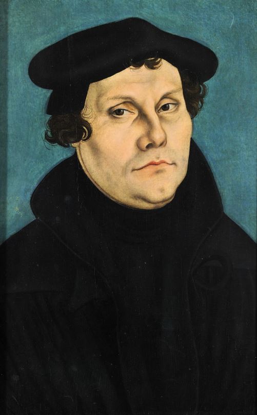 31 ottobre 1517 Lutero affigge le 95 tesi nella cattedrale di Wuittenbergh     rtitratto di Cranach il vecchioJPG