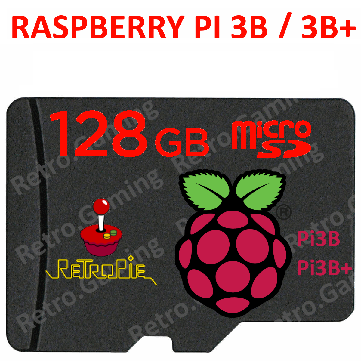 micro SD 128GB per Raspberry pi 3B/3B+/3A+ [Retropie] + Manuale PDF