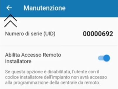Abilitare accesso da remoto installatore app Bentel Security Absolutapng