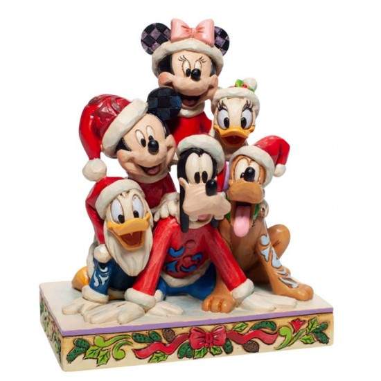 Topolino e gli amici a Natale 15 cm Disney Traditions 6007063