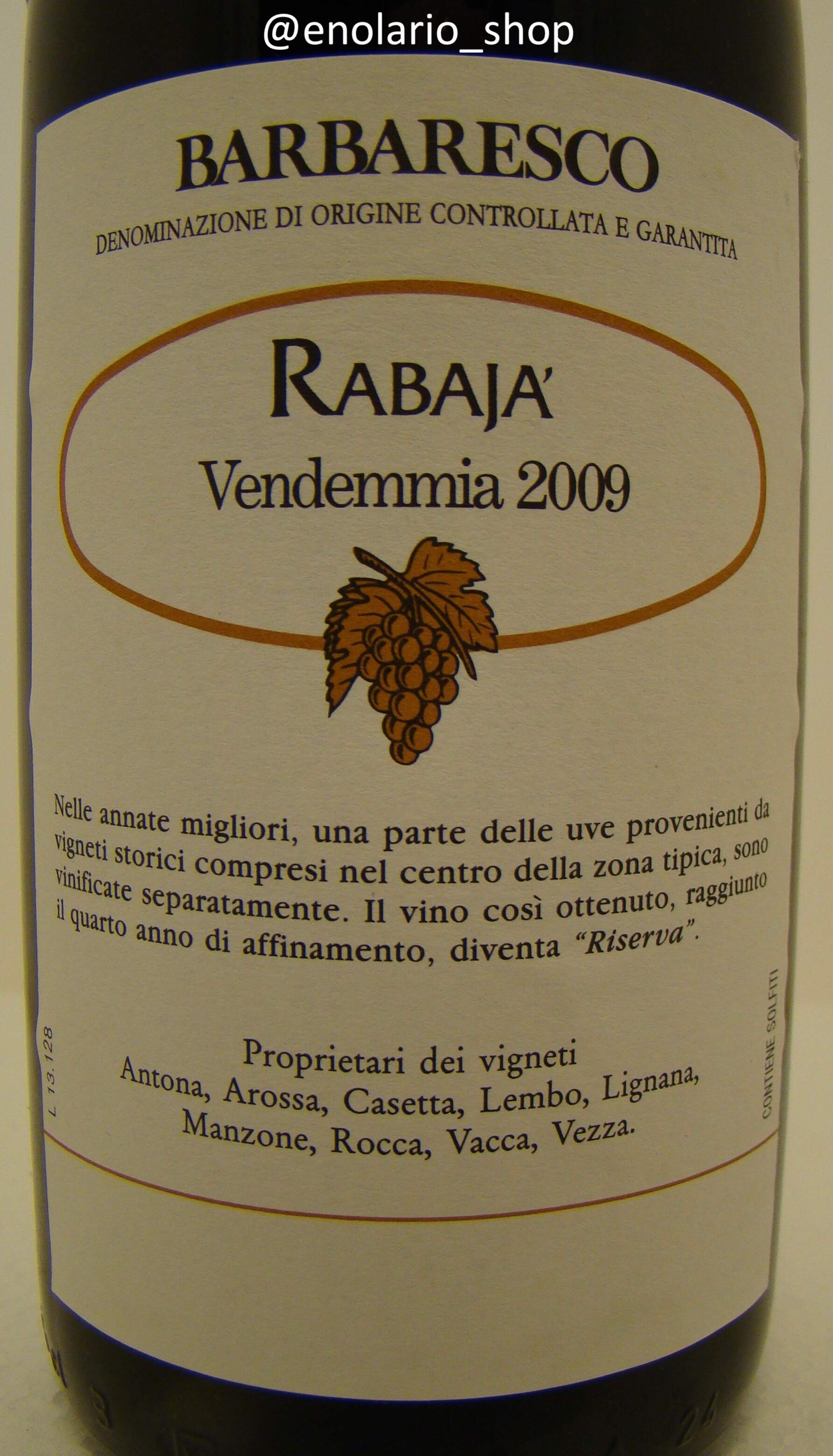 Produttori del Barbaresco Rabajà Riserva 2009