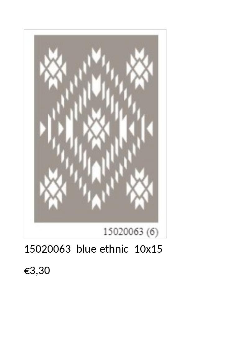 Stencil blue ethnic (Misura 10x15 cm)