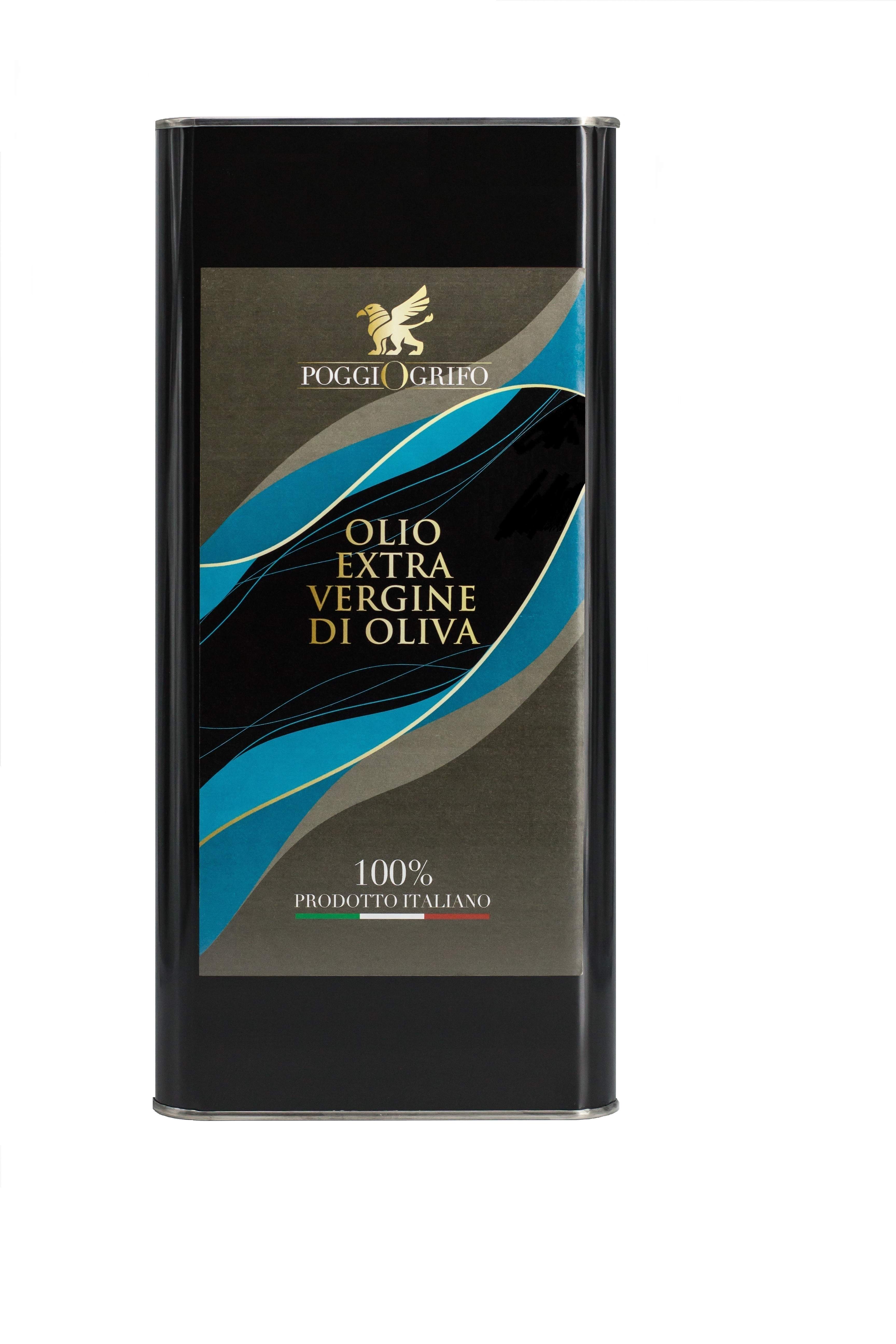 Olio extra vergine di oliva 100% ITALIANO "Fruttato Fascia Blu" Latta da 5 Litri   -