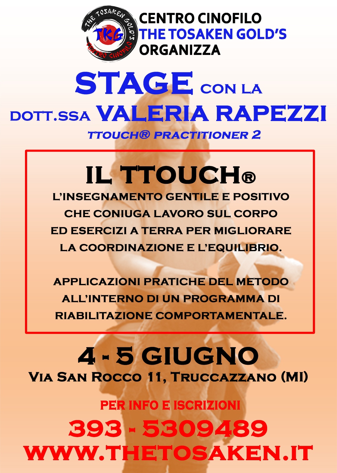 Il TTouch - Stage con la Dott.ssa Valeria Rapezzi