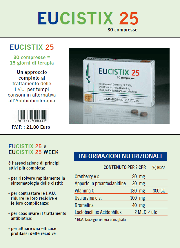 EUCISTIX 25 30 cpr