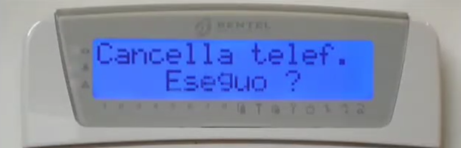 Cancellare le chiamate della centrale di allarme Tastiera LCD Bentel Absolutapng