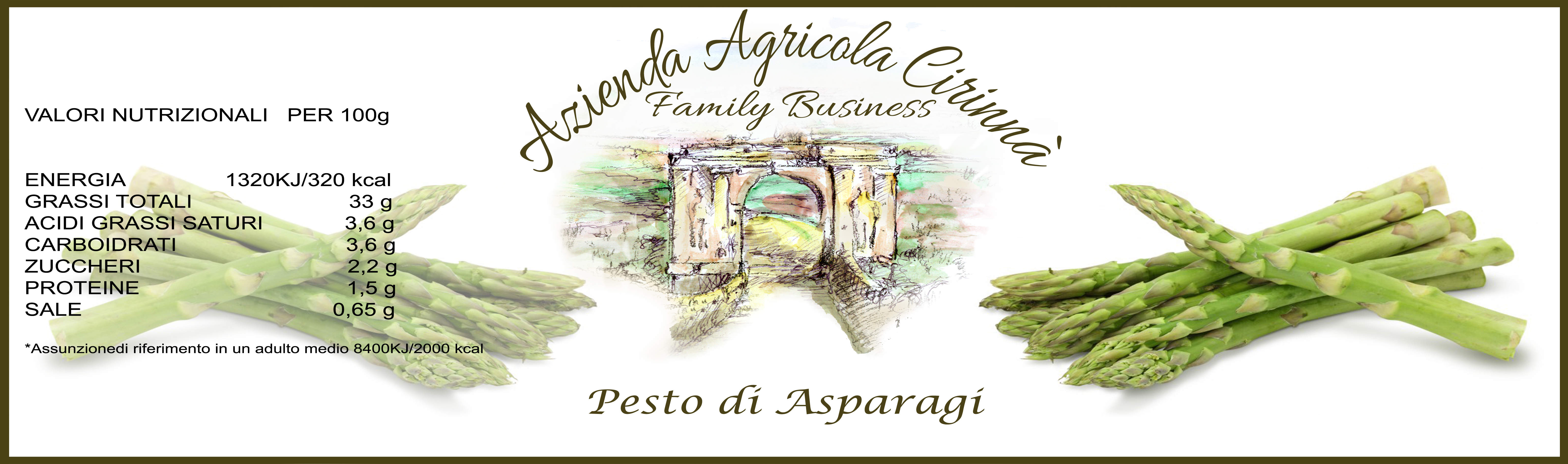 Pesto  di Asparagi dei Monti Iblei  vasetto da 190 gr