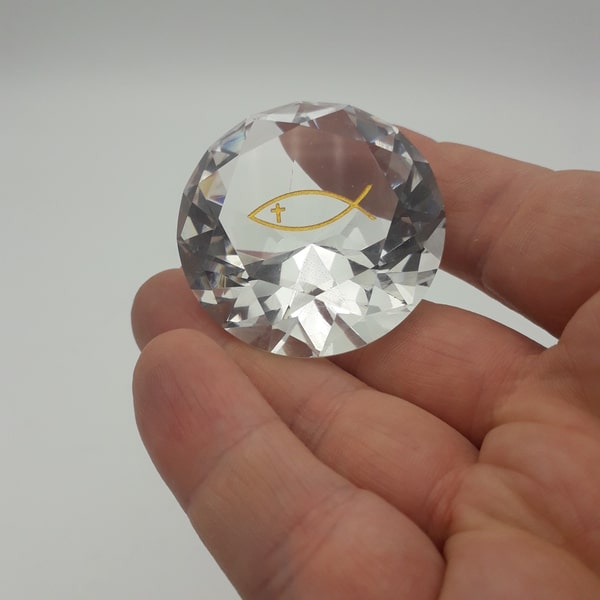 Cristallo a Forma di Diamante trasparente - Ichthys - CTI003