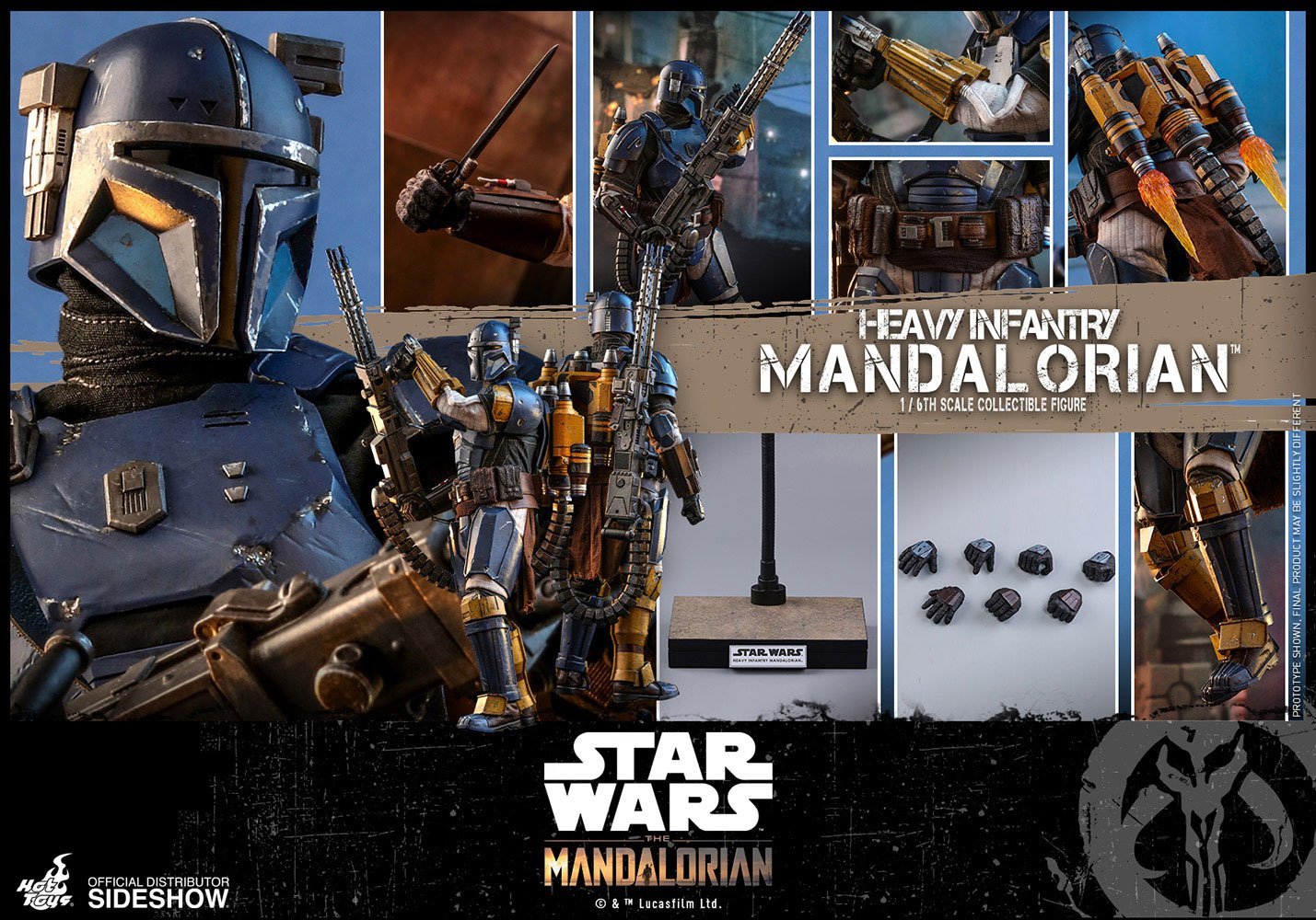 Hot Toys Star Wars The Mandalorian Action Figure 1/6 Heavy Infantry