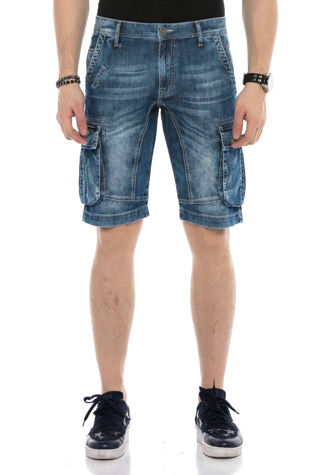 Pantaloncini Bermuda Jeans  con Tasconi Cipo & Baxx %Scontati 20%% Per Covid