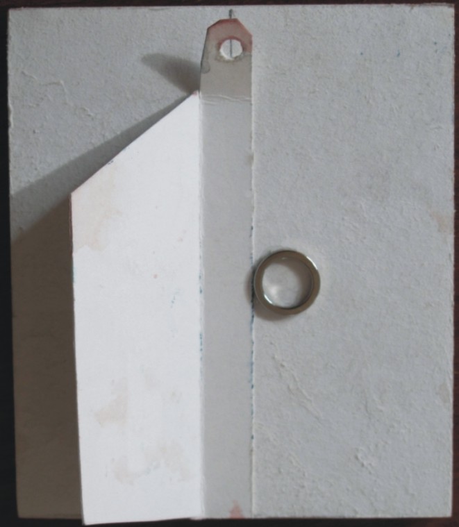 CiPRESSO SOLiTARiO di Tano Giuffrida. Acquerello cm 8,1 x 9,3 magnete.