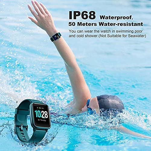 Lemzella Smartwatch, Fitness Tracker Impermeabile IP68, per Donna Uomo