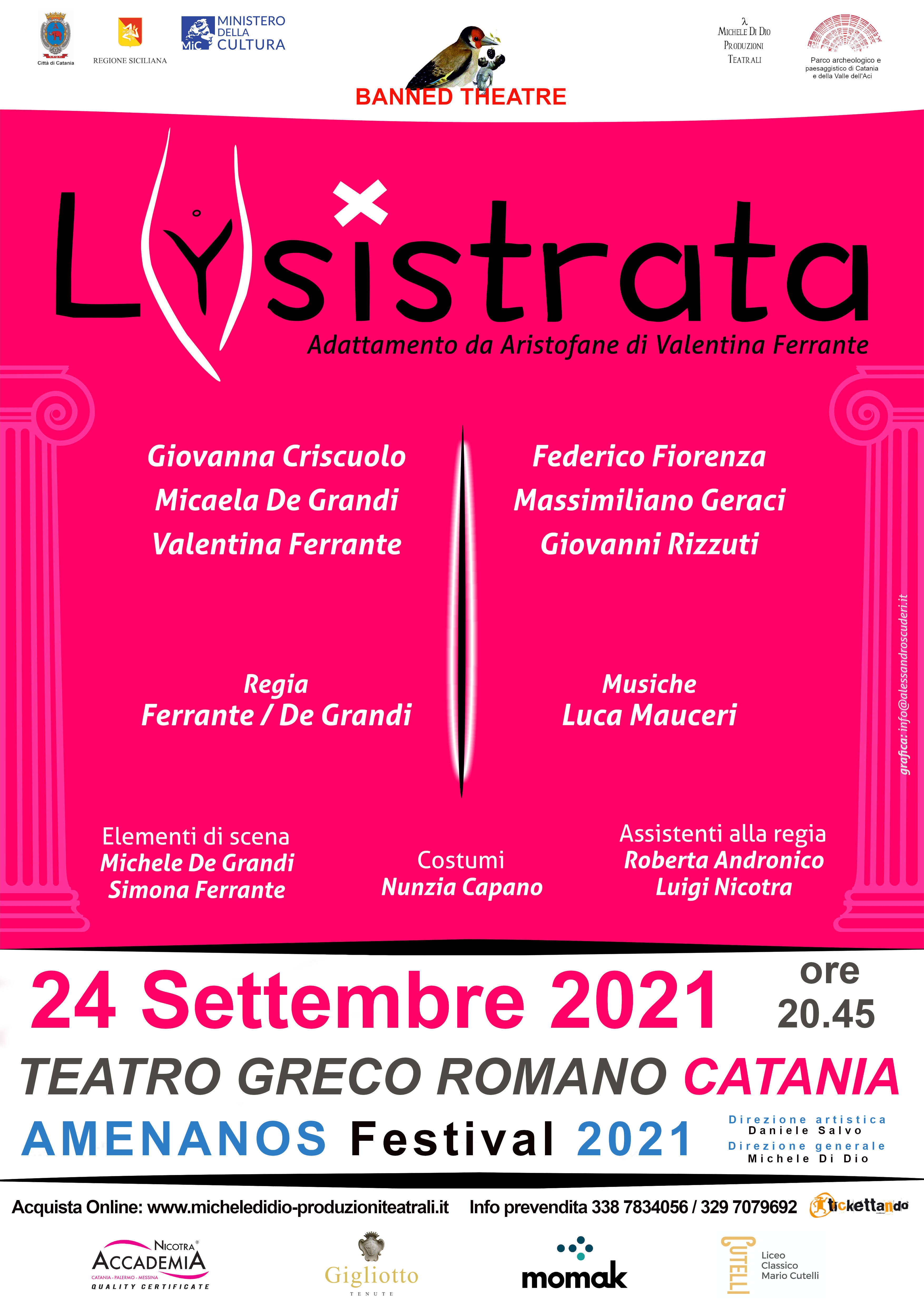 Commedia, Aristofane, Amenanos Festival,Teatro Greco Romano, Catania