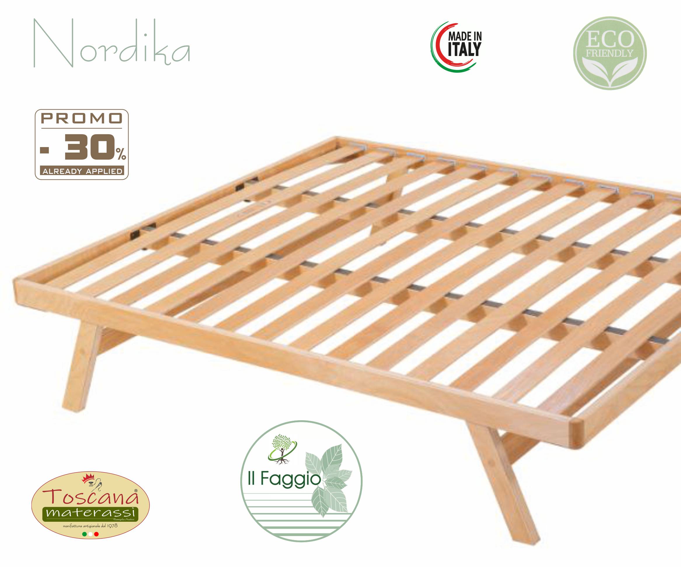 NORDIKA bed base in eco friendly natural beech