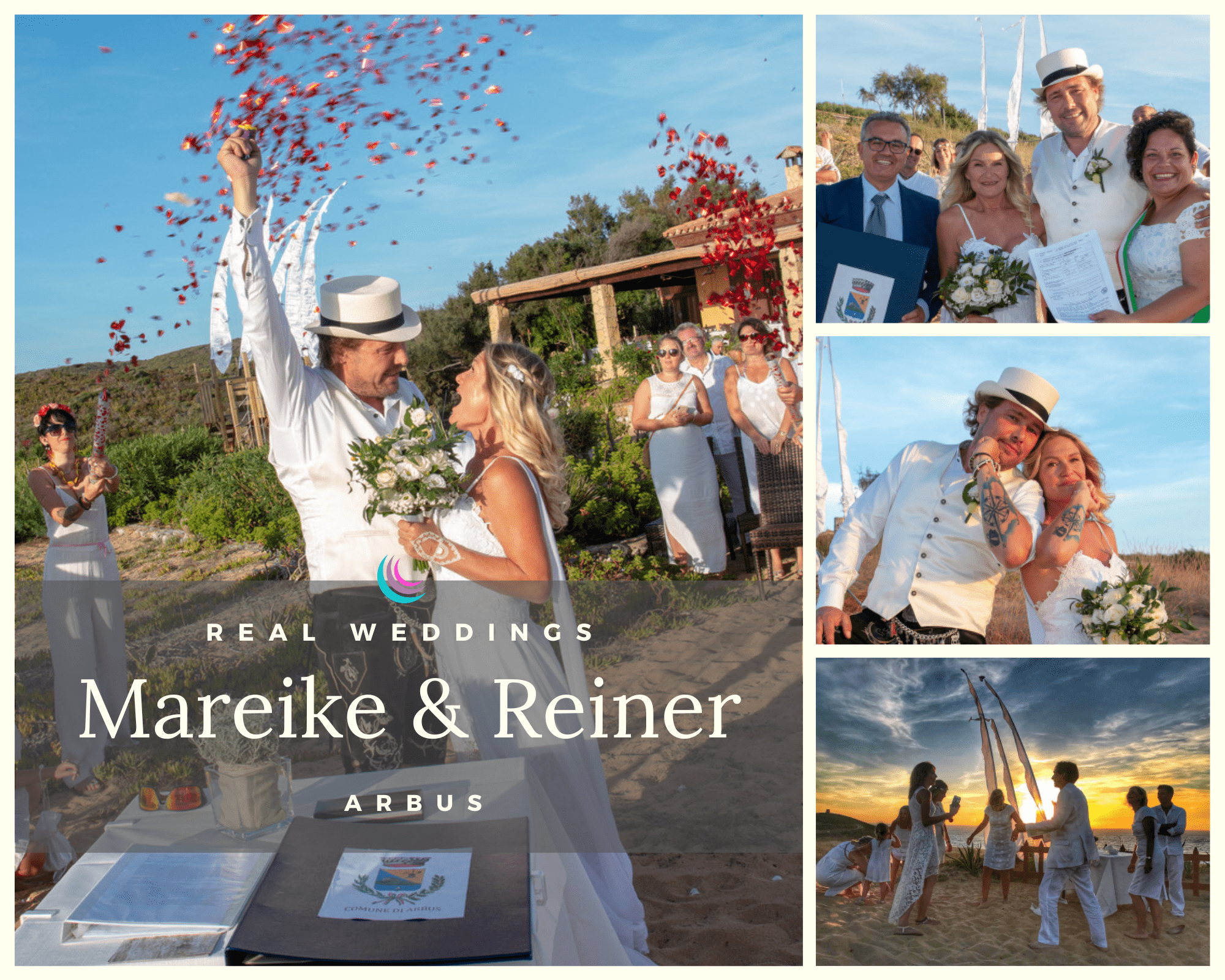 Civil Wedding on the beach in Arbus, West Coast Sardinia