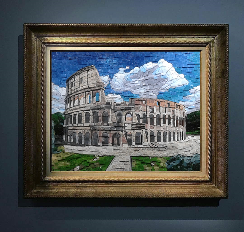 9"x11" - marble and venetian mosaic