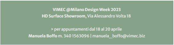VIMEC @Milano Design Week 2023
