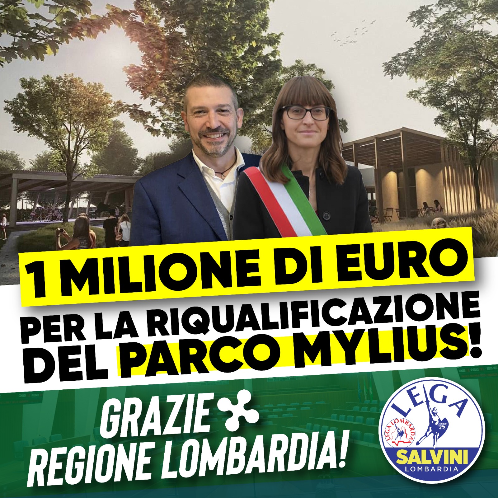 BOFFALORA, 1 MILIONE DI EURO PER IL PARCO MYLIUS GRAZIE ALL’IMPEGNO DEL LEGHISTA CURZIO TREZZANI