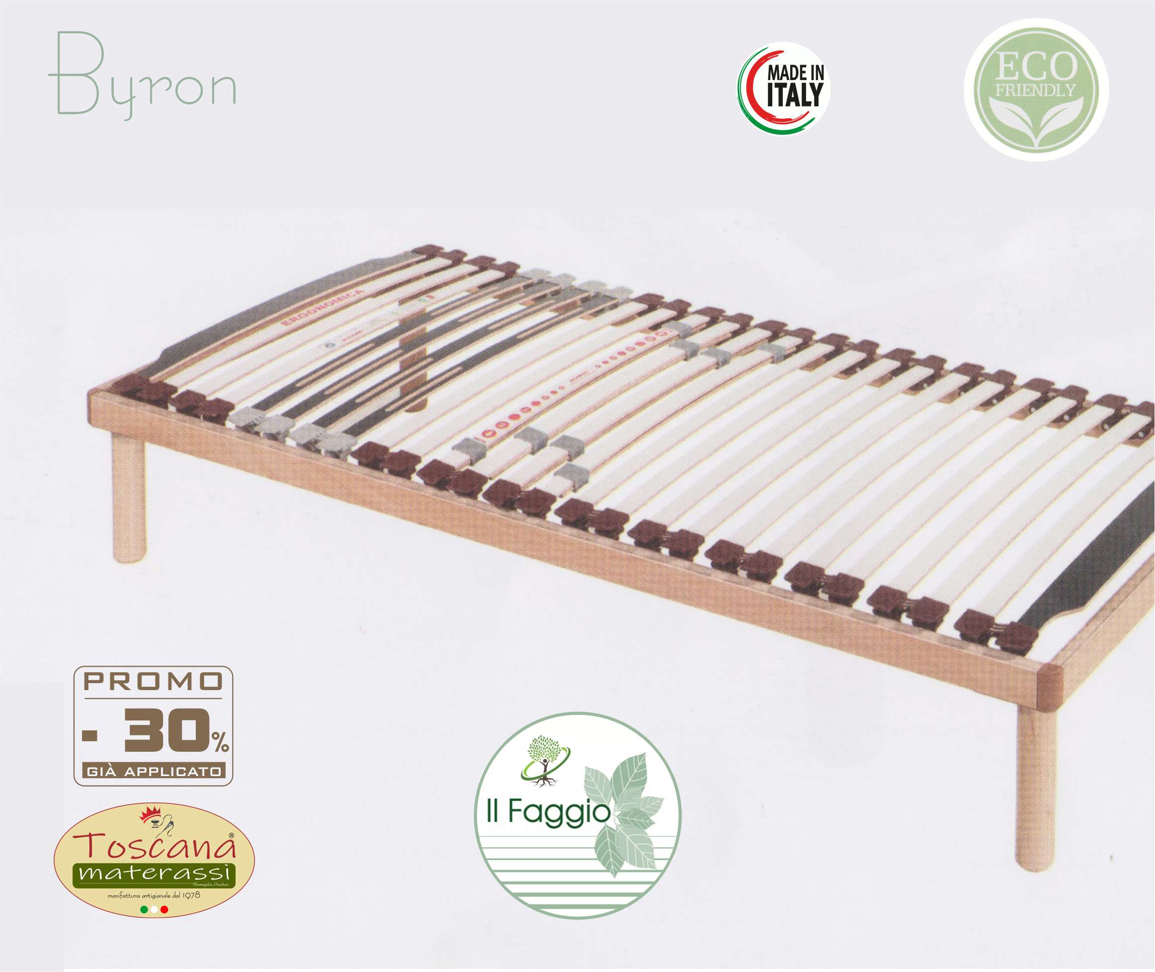 Base letto BYRON in faggio naturale eco friendly