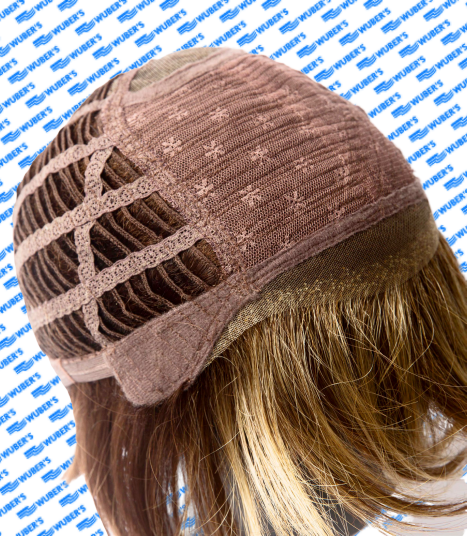 Emma , parrucca lunga  in fibra con lavorazione monofilamento zona riga e lace front