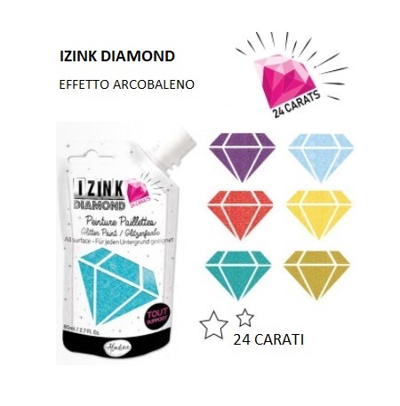Colori glitterati IZINK - IZINK DIAMOND 24 carati