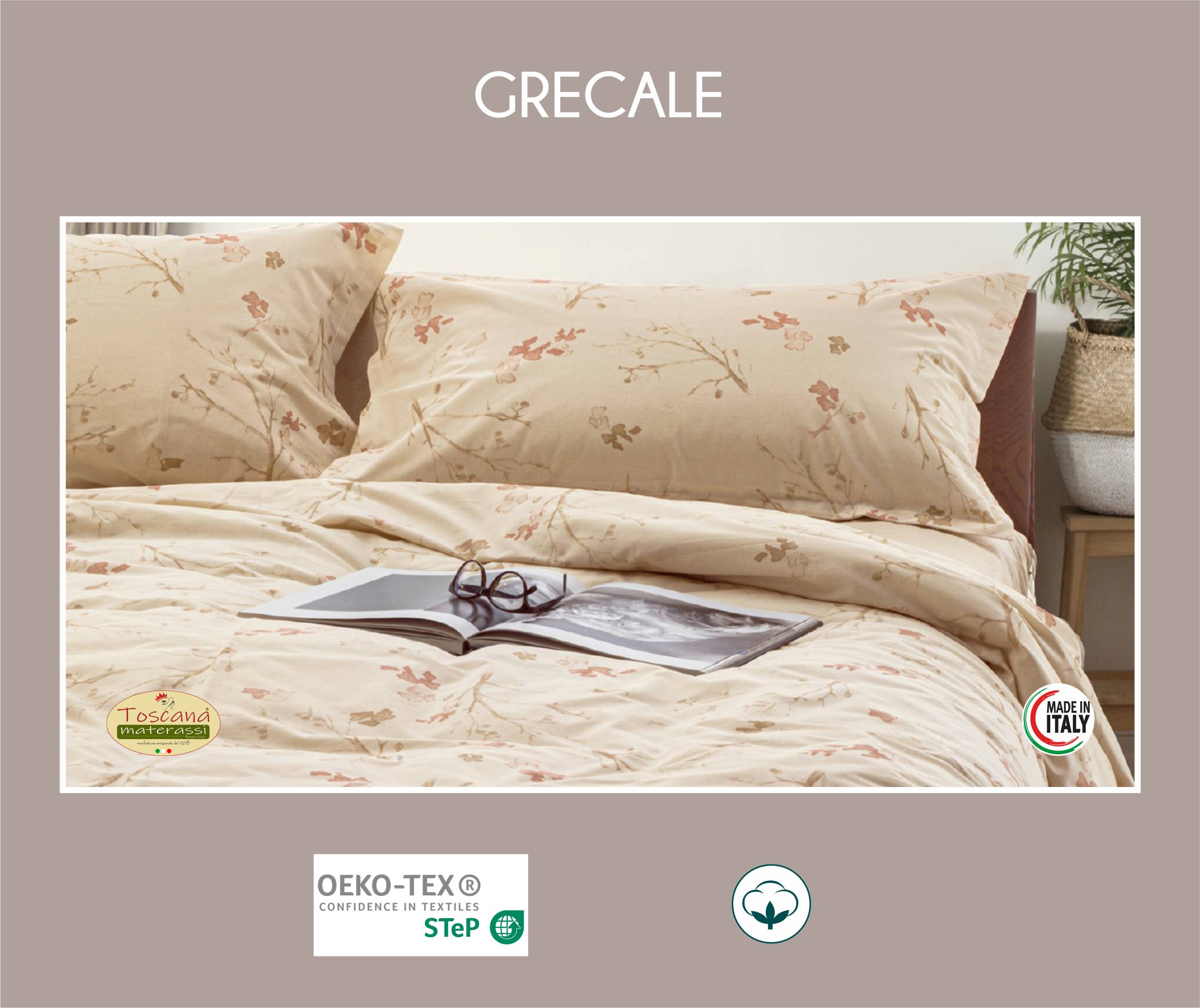 Ensemble de housse de couette GRECALE 100% pur coton