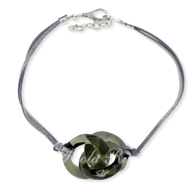 Collana Legàmi grigio trasparente lucido - Glossy transparent gray Legàmi necklace