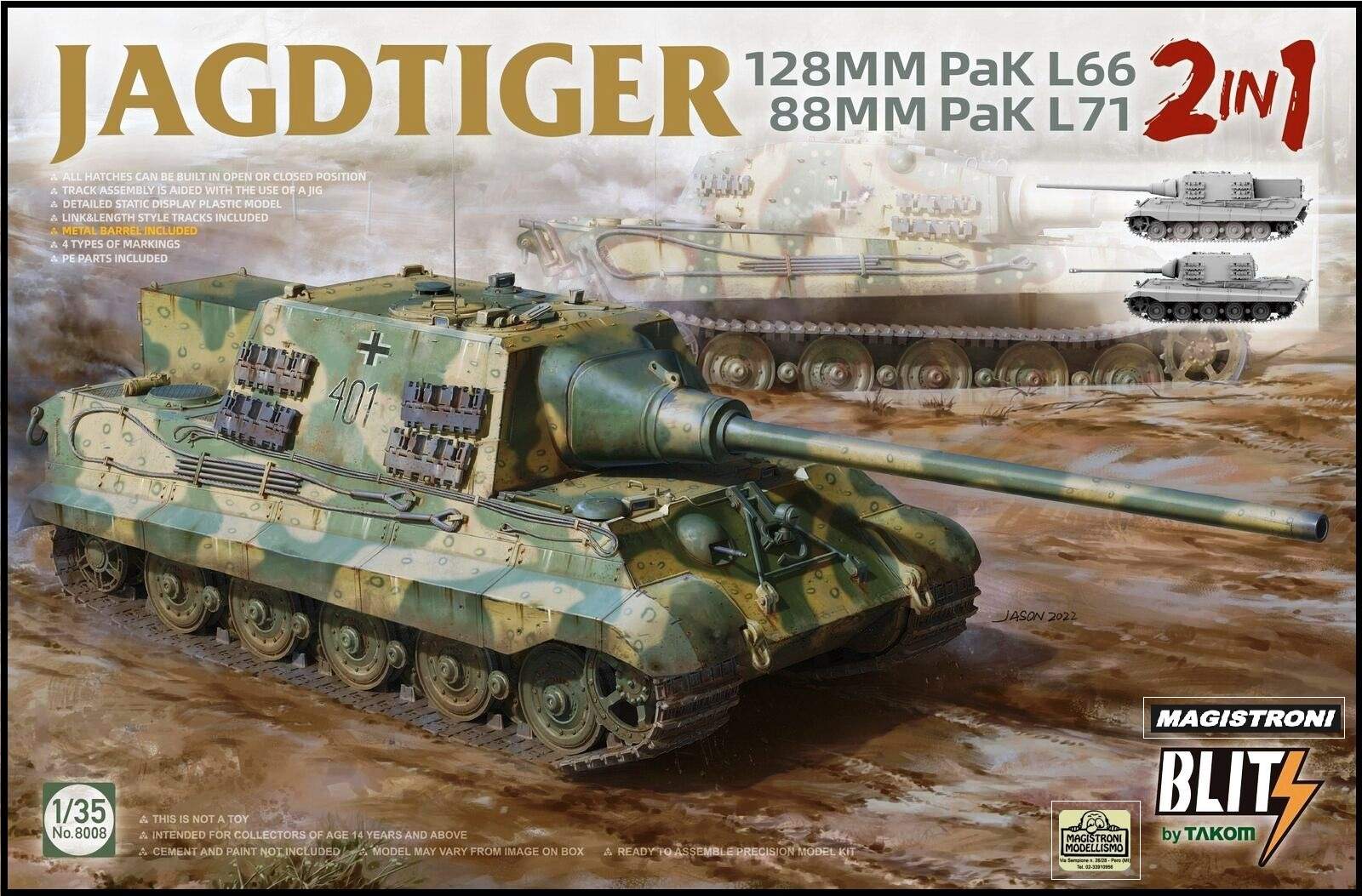 JAGDTIGER 128mm Pak L66/ 88mm Pak L71 2 in 1