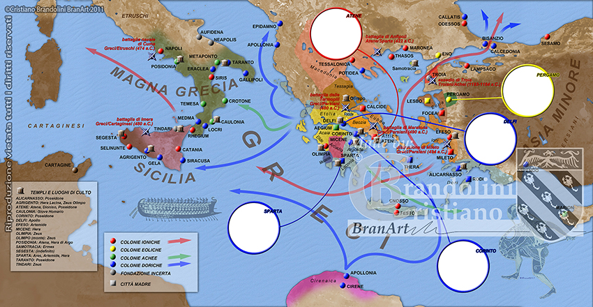 Mappa Grecia antica.