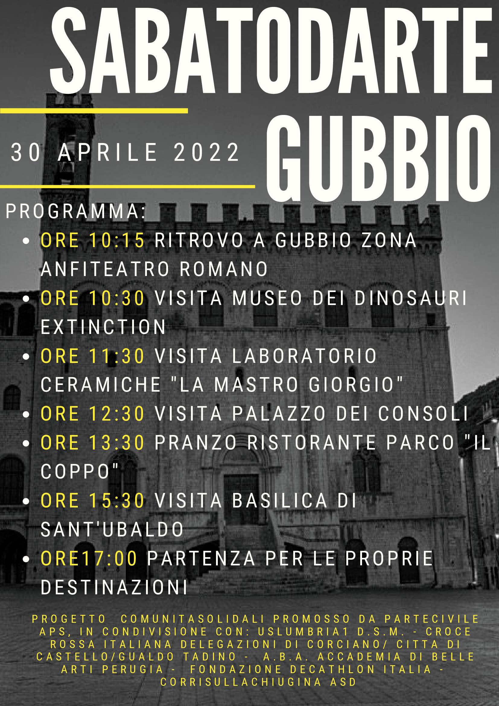 Nuovo appuntamento di SABATODARTE: Sabato 30 Aprile a Gubbio!