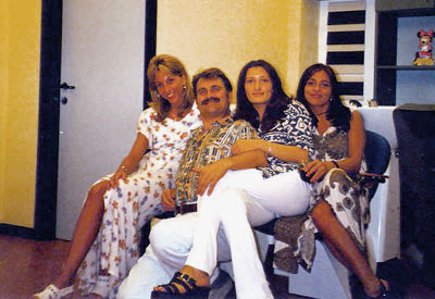da sinistra a destra: Valentina, Claudio, Nena, Valentina.