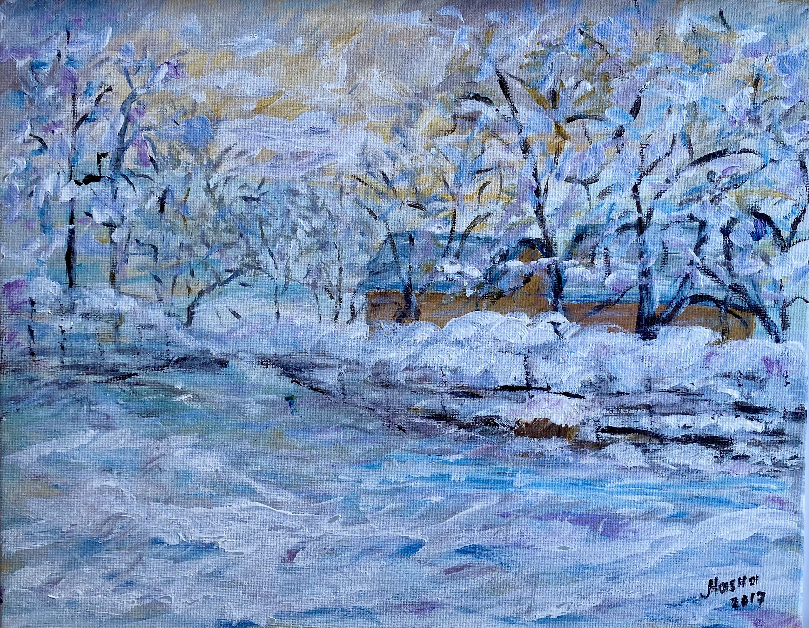 Nevicata, omaggio  a Monet