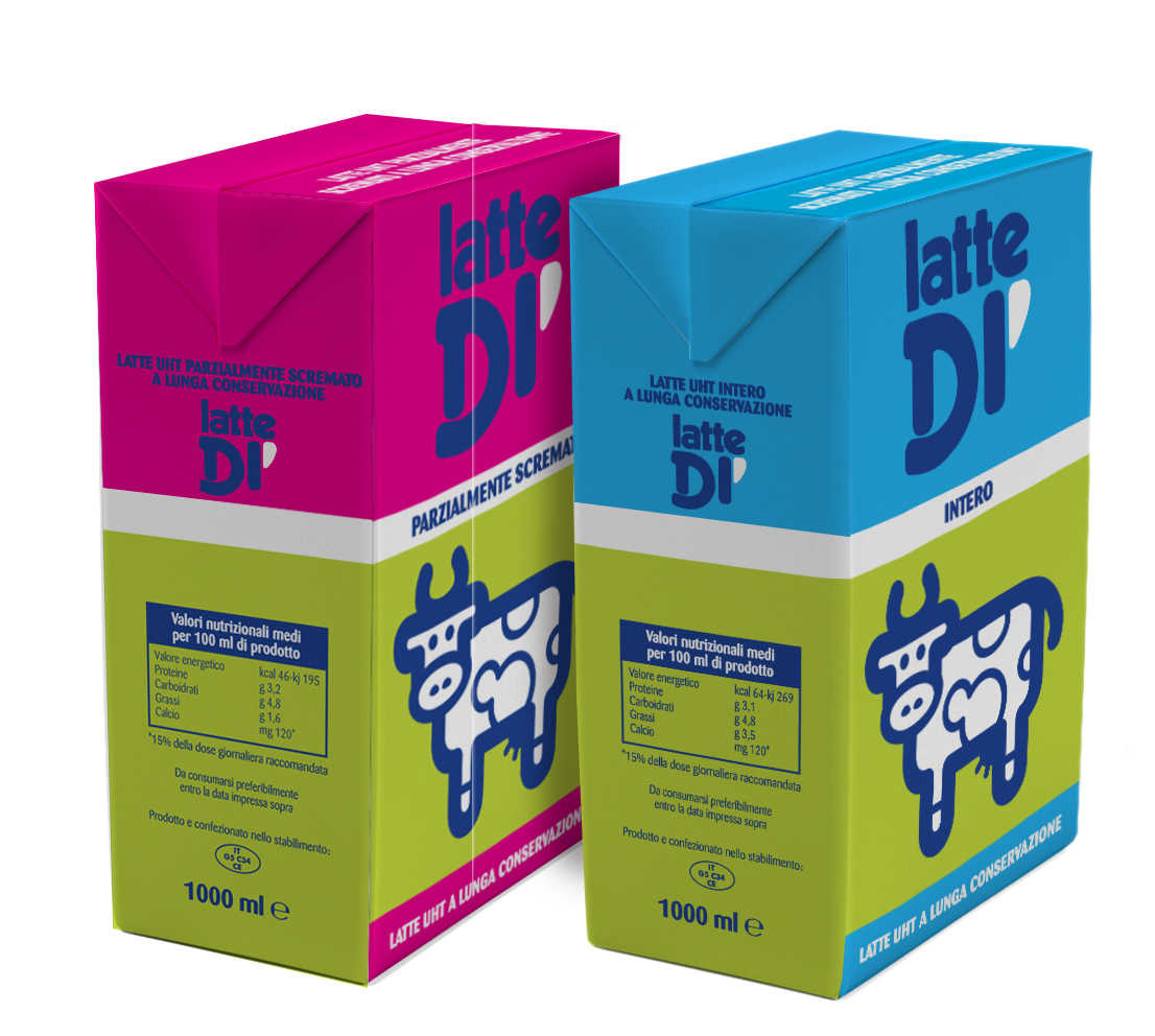 Packaging per linea di latte UHT primo prezzo (Ag. Prospecta)