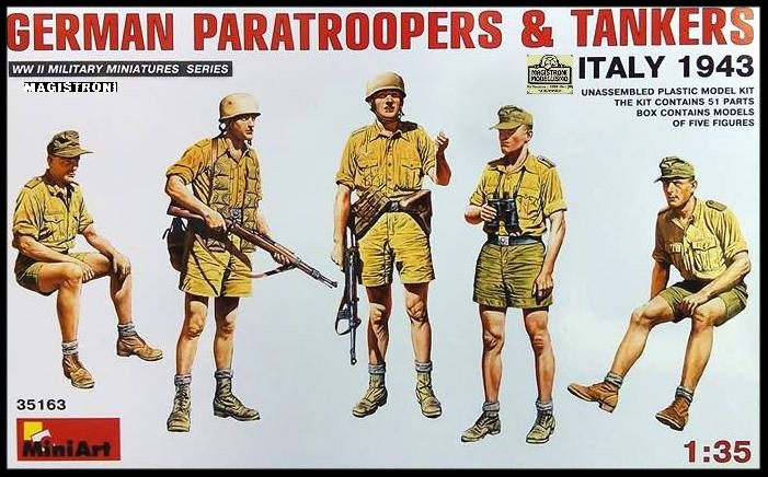 GERMAN PARATROOPERS & TANKERS ITALY 1943