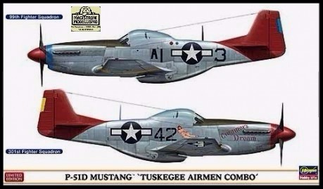 99th Fighter squadron& 301st Fighter Squadron P-51D MUSTANG "TUSKEGEE AIRMEN COMBO"