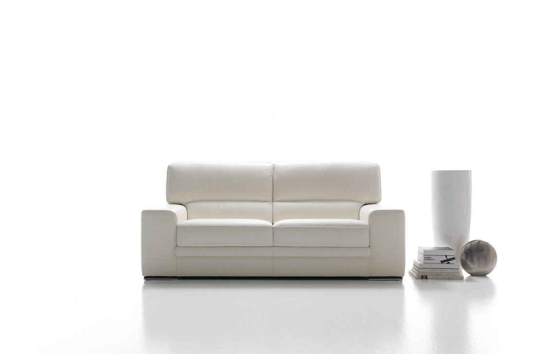 divano-letto moderno - colore bianco ghiaccio - sfoderabile