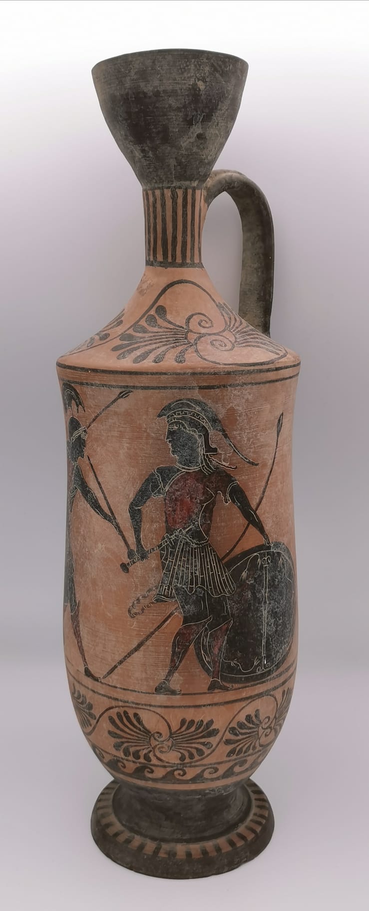 Riproduzione Vaso Greco con manico in terracotta