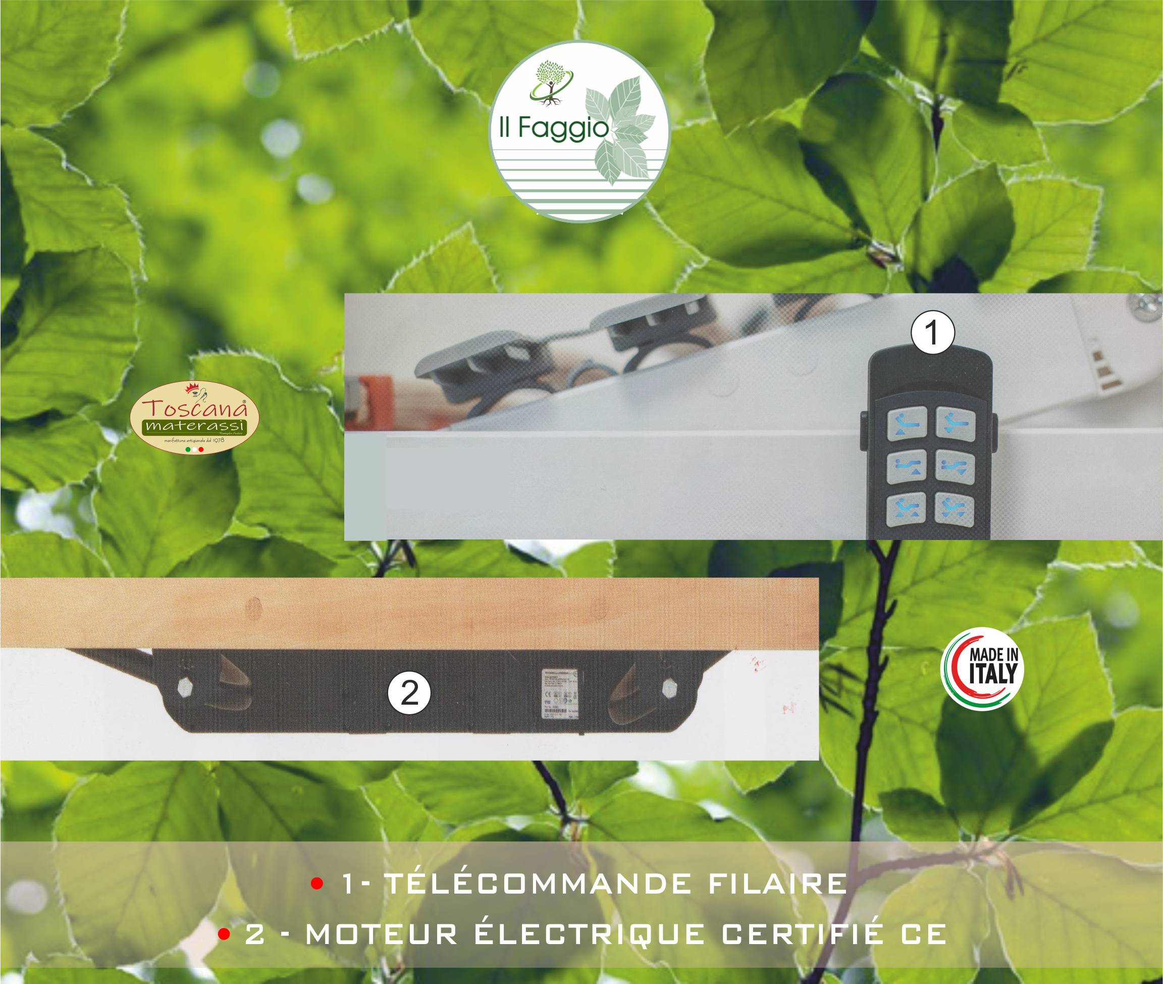 Sommier NATURAL  ÉLECTRIQUE en hêtre naturel écologique