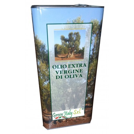 Olio Evo (extra vergine oliva ) spremuto a freddo meccanicamente 5 Lt 100% italiano