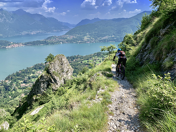Bellagio View Lake Como mountain biking on bocchetta di Nava