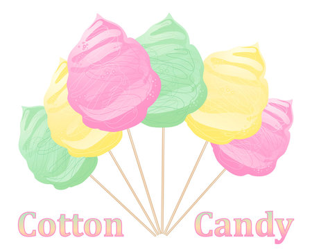 Cotton Candy Multi Color Food & Beverage