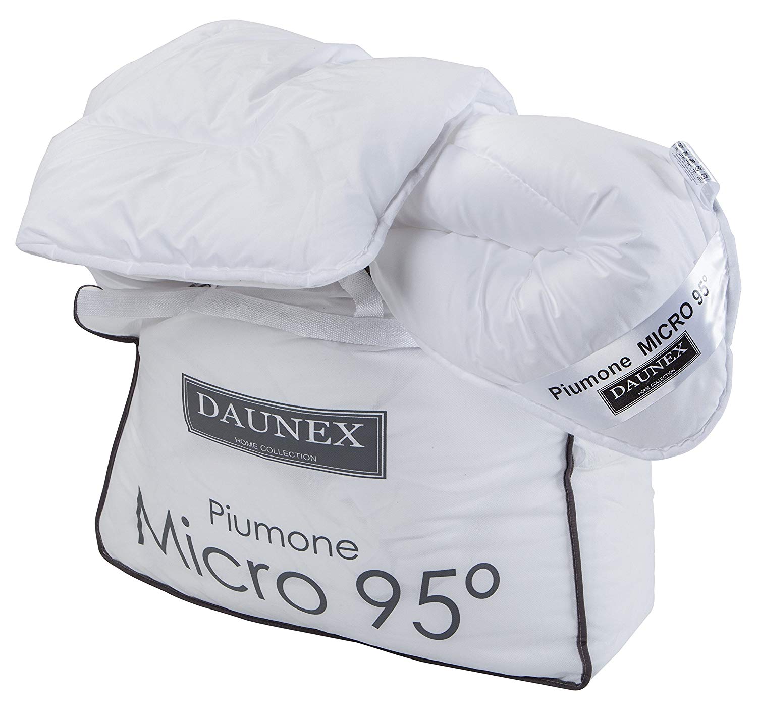 Daunex Micro 95° Light Piumone, Poliestere-Microfibra, Bianco