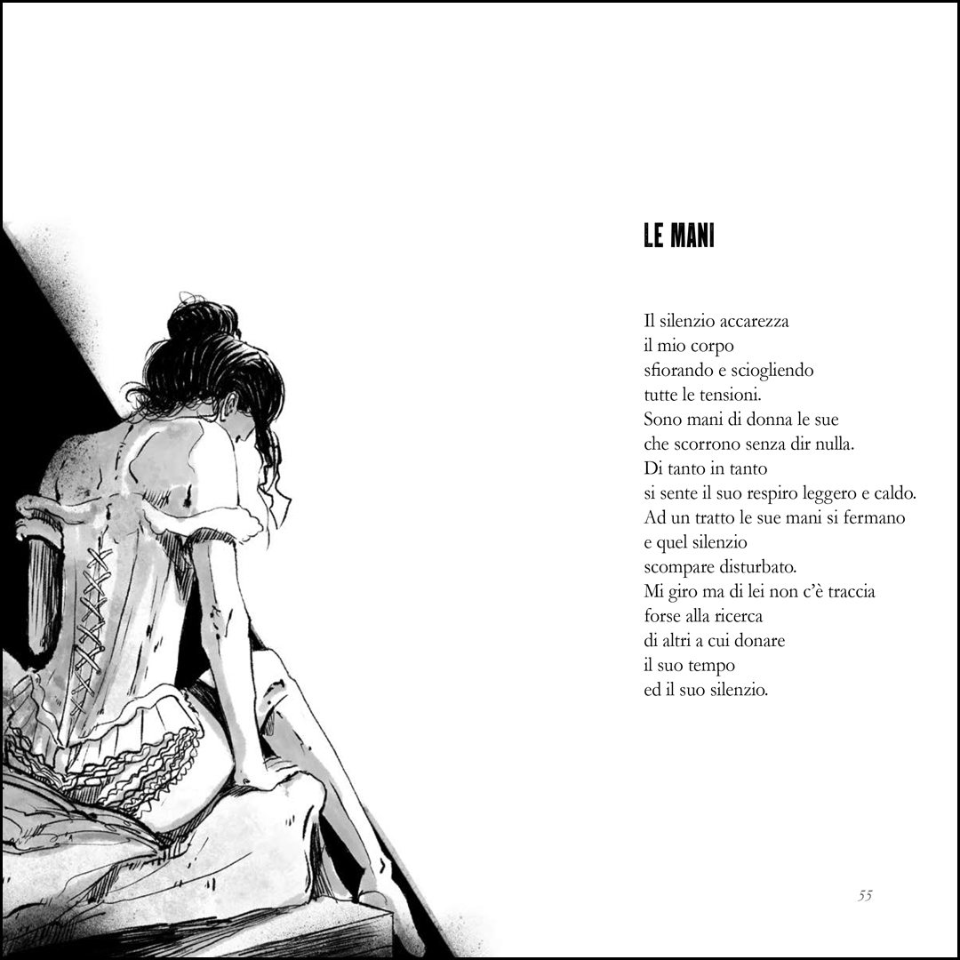 Poetry book, illustrated by Davide Rossetti, written by Agostino Dibilio