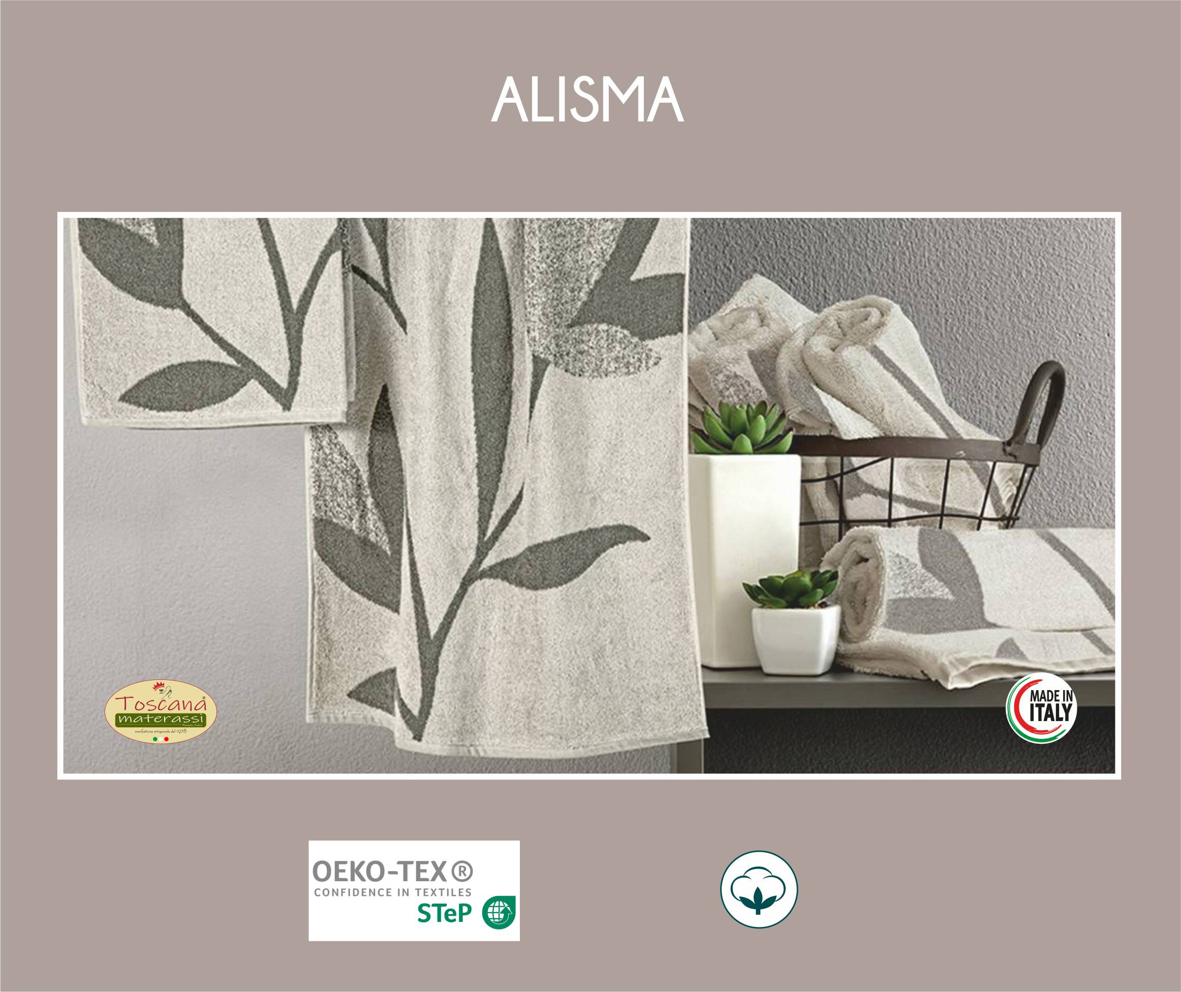 ALISMA towels set 1 + 1 in 100% pure cotton terry