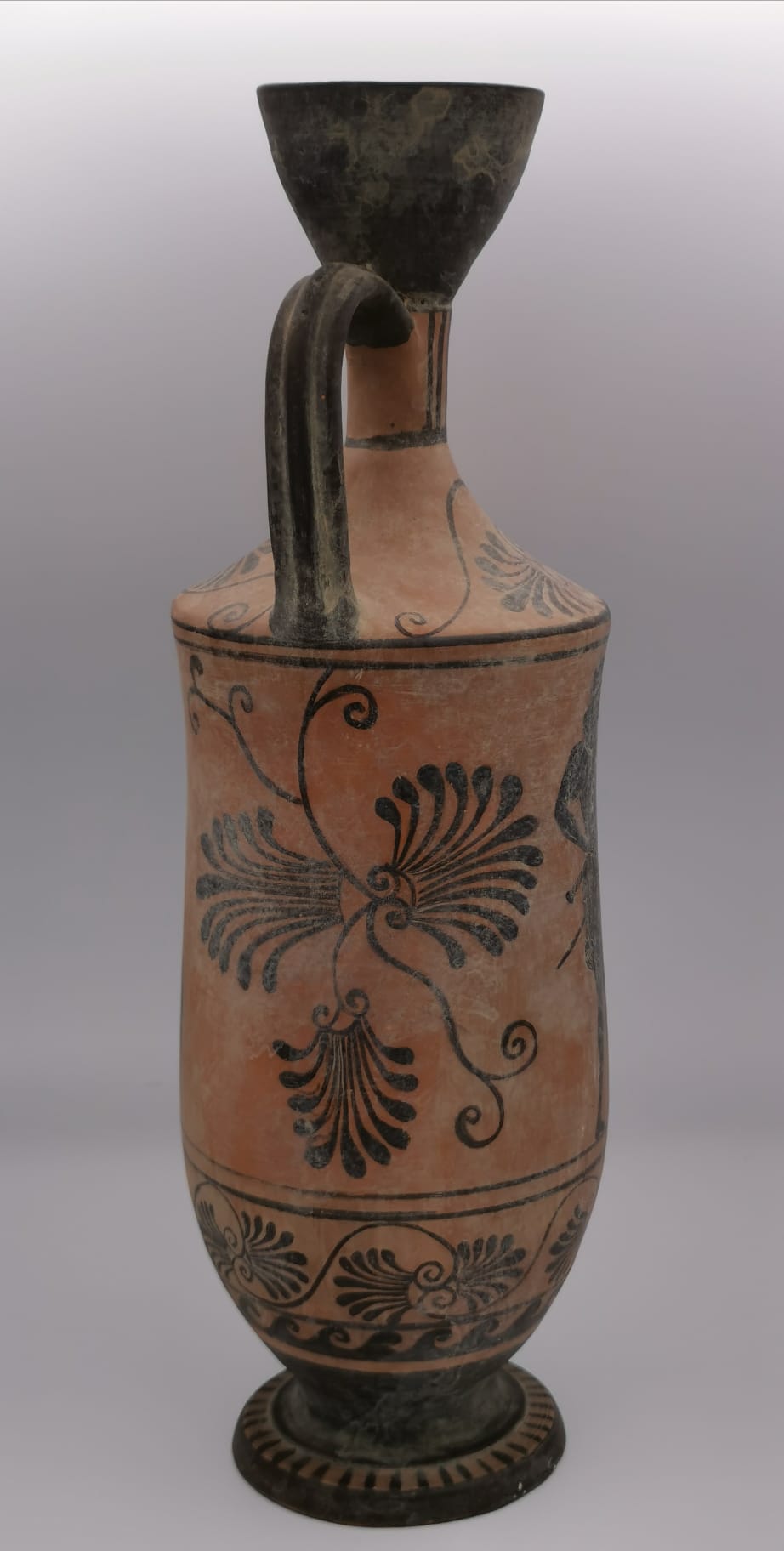 Riproduzione Vaso Greco con manico in terracotta