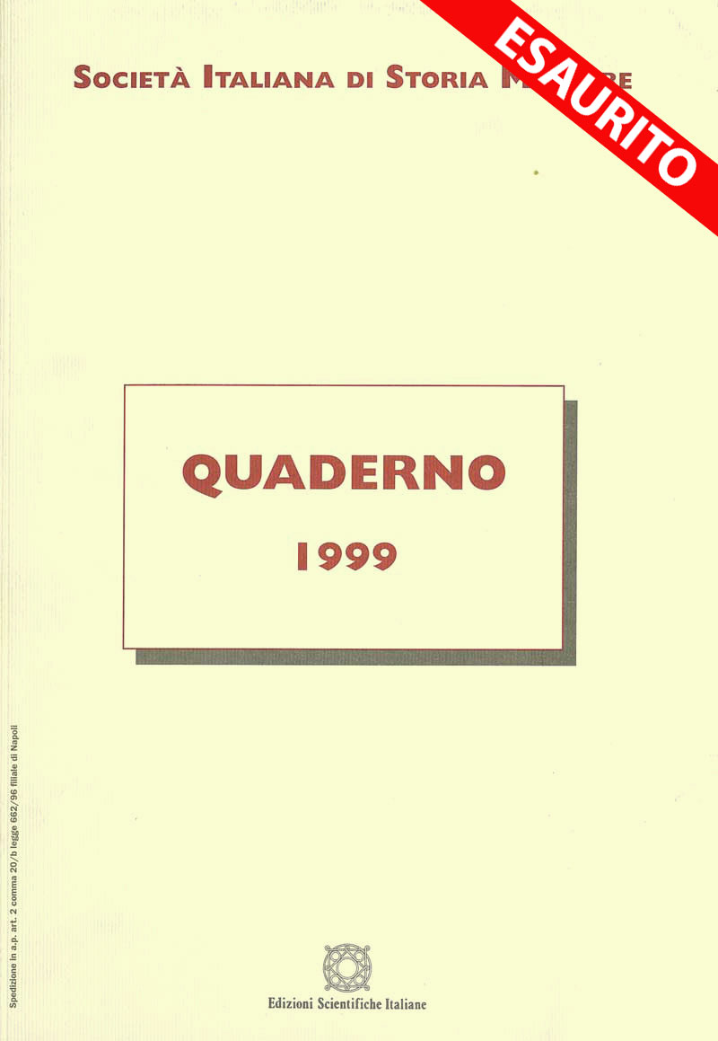 SOCIETA' ITALIANA DI STORIA MILITARE - Quaderno 1999