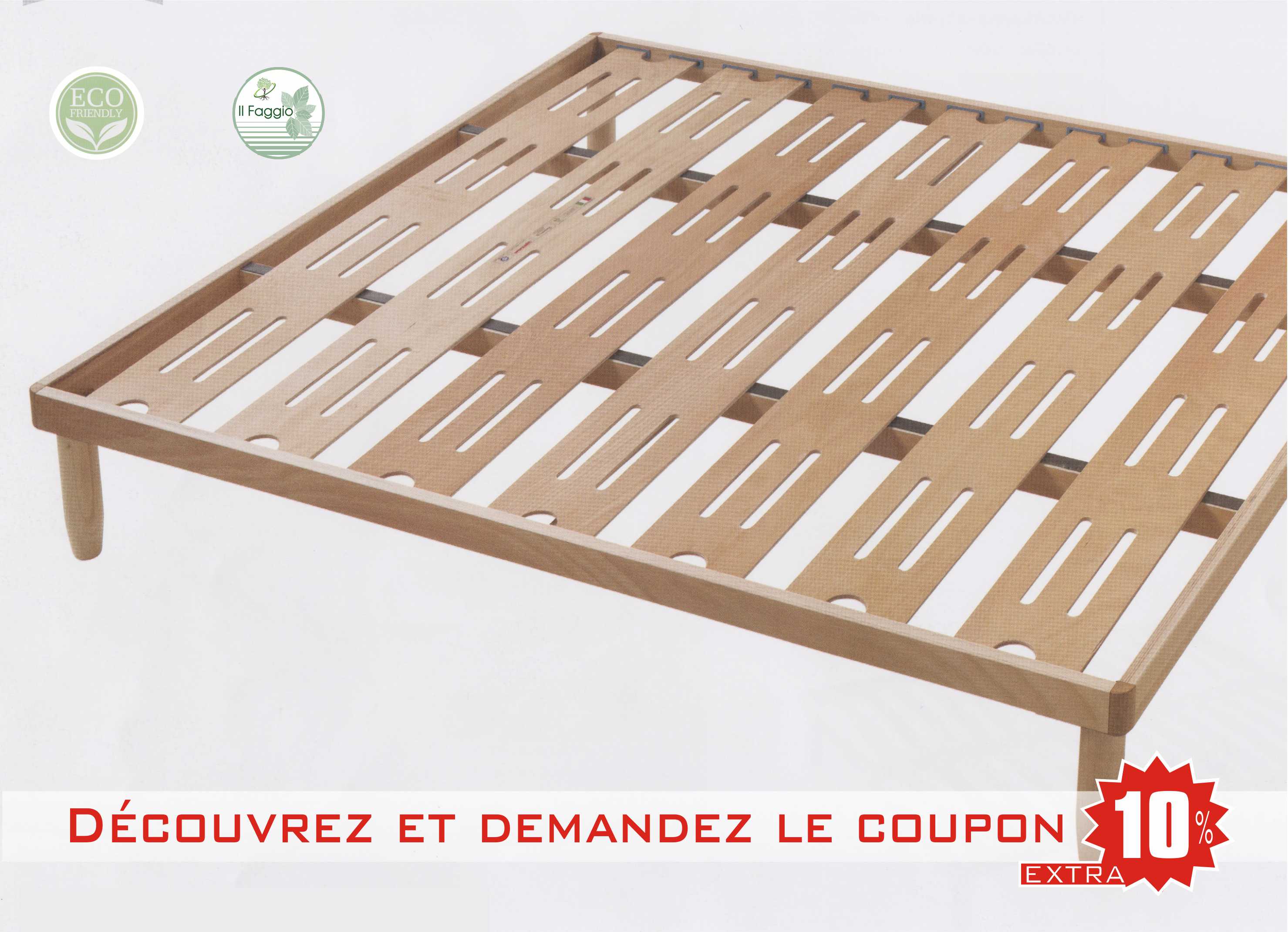 sommier super rigide en bois de hêtre naturel