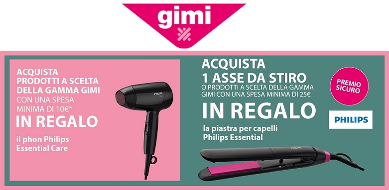 Phon o Piastra per capelli Philips Essentia In Omaggio Con Gimi “Regalati una piega perfetta con Gimi!”